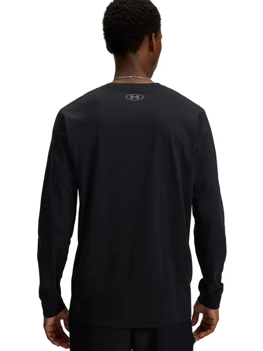 Under Armour Лонгслив Sportstyle Left Chest LS Tee, черный, фото 3