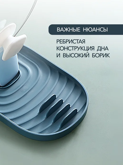 Подставка для крышек и лопаток складная, синий, фото 4