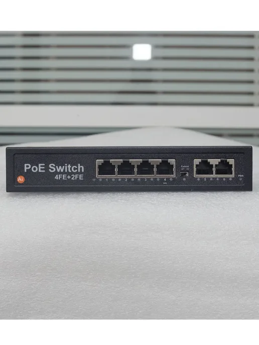YouSaleHub PoE коммутатор 4 порта PoE + 2 Uplink 100 Мбит с 802.3af at, вариант, фото 6