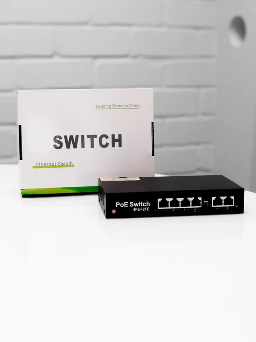 YouSaleHub PoE коммутатор 4 порта PoE + 2 Uplink 100 Мбит с 802.3af at, вариант, фото 8
