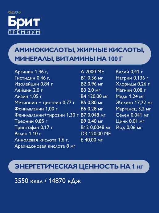 Сухой корм БРИТ ПРЕМИУМ для собак, мелкие, индейка, ягненок, 3 кг, фото 7