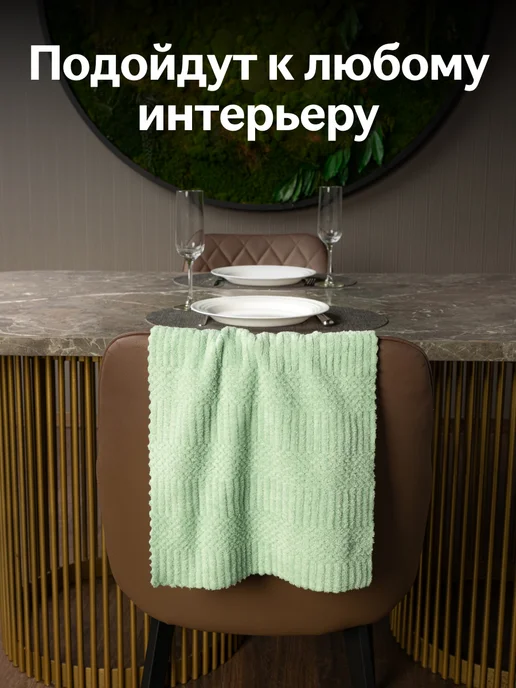 САЛФЕЯ Подарочный набор кухонных полотенец 8 марта, голубой, фото 7