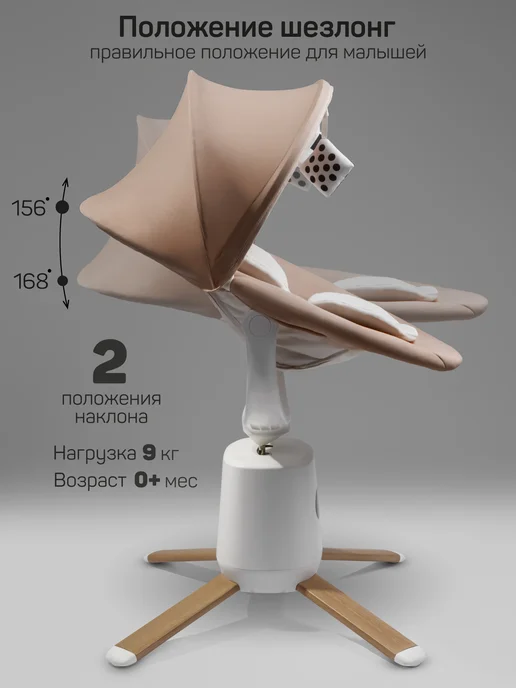 AmaroBaby Электрокачели для новорожденных шезлонг на 360° Jolly, вариант, фото 2
