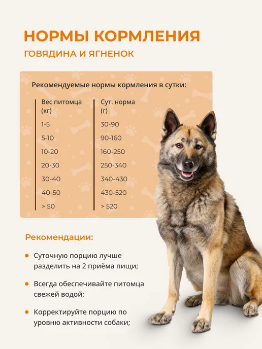 Сухой корм А-ВЕЛЕС-ХАН для собак, говядина, ягненок, 2,1 кг, фото 5