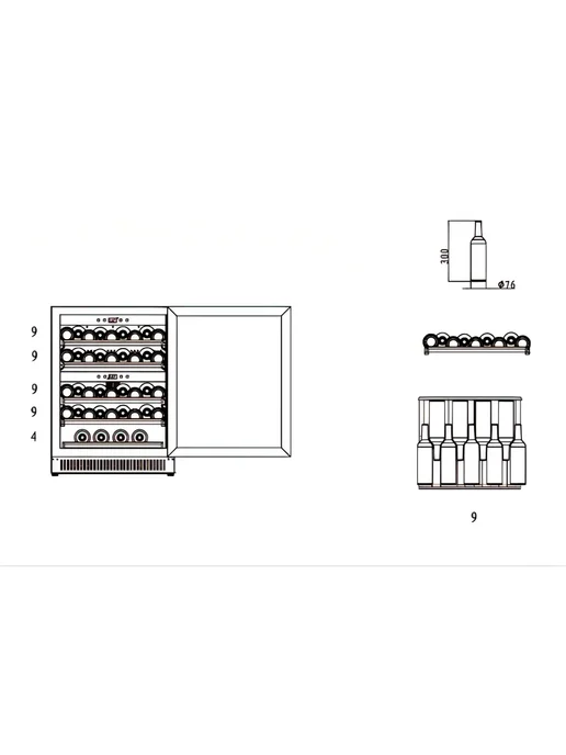 CASO Винный шкаф WineChef Pro 40, черный, фото 3