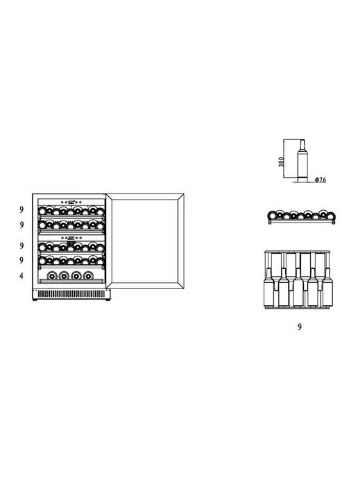 CASO Винный шкаф WineChef Pro 40, черный, фото 4
