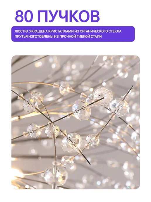 RONGSHINE Светодиодная люстра потолочная для зала，G9*20, 9x20, фото 3