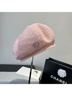 Chanel Берет вязаный классический светло-розовый