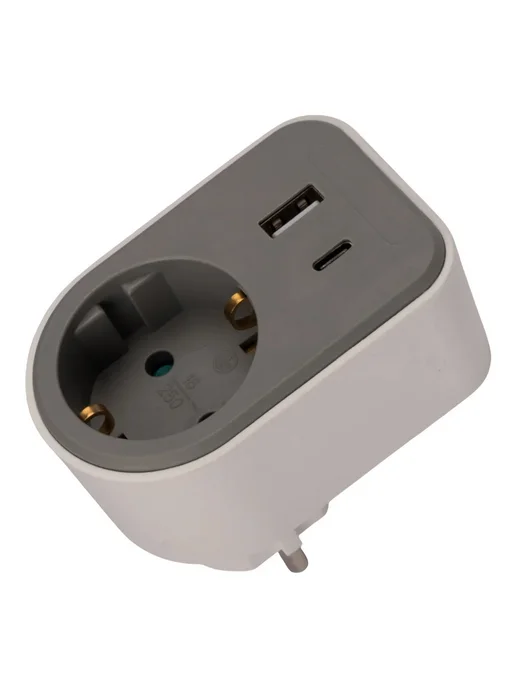 Jazzway Разветвитель-адаптер с 2 USB разъемами (A+C), белый, фото 3
