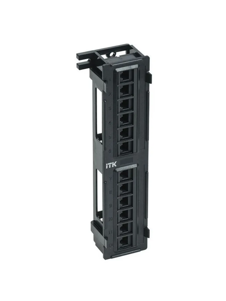 Патч-панель настенная кат.6 UTP 12 портов (IDC Dual) ITK,