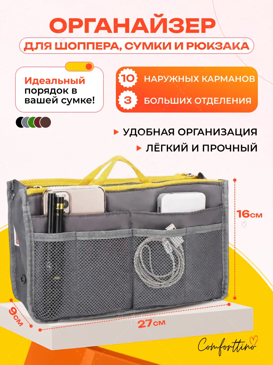 Вкладыш органайзер для сумки