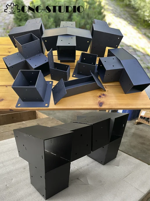 СНС-Студио Комплект №4к окрашенный коннекторы для бруса 100x100, 100x100, фото 2