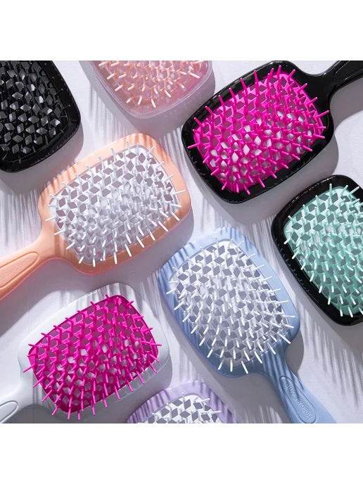 Расческа для волос Superbrush продувная массажная цвет бело-…, белый, фото 4