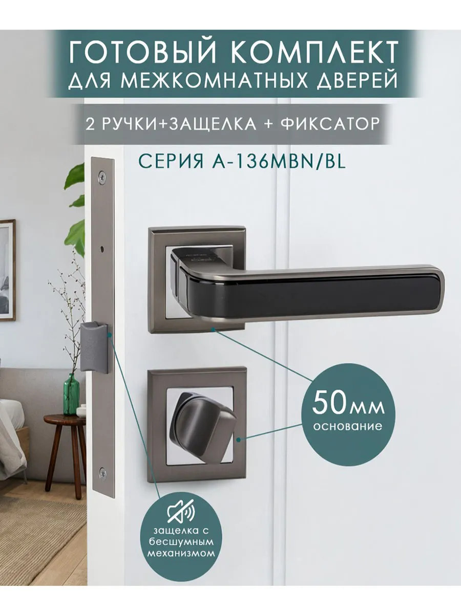 Ручки дверные с фиксатором