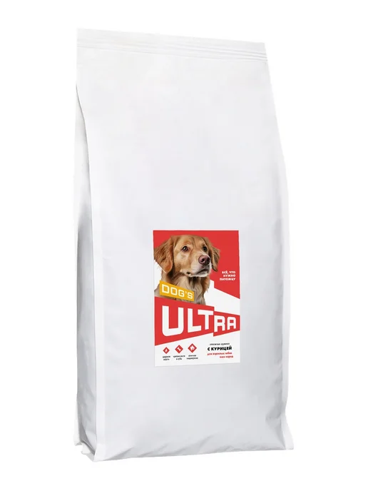 Сухой корм ULTRA Взроcлых для собак, курица, 20 кг