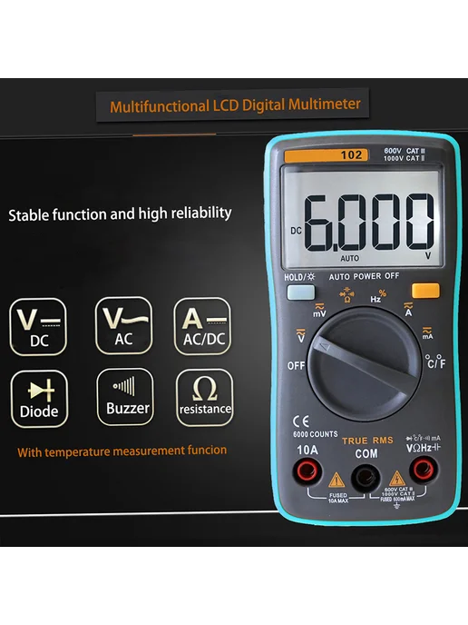 RICHMETERS RM102 True RMS Многофункциональный ЖК-цифровой, вариант