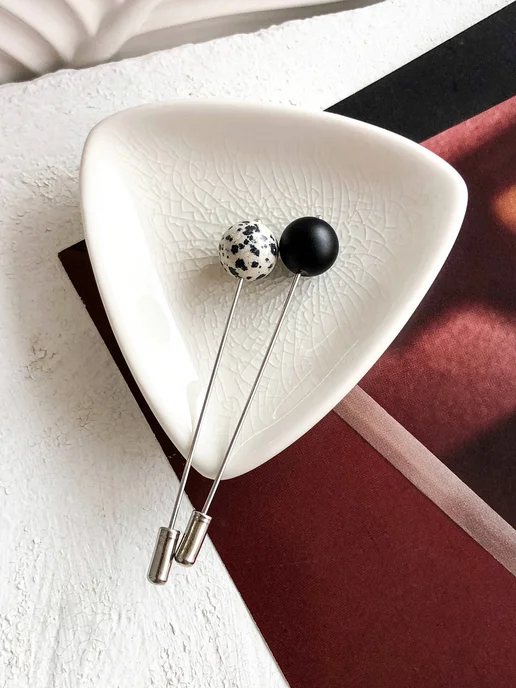ELENA MINAKOVA Jewelry Design Брошь булавка, черный, фото 6