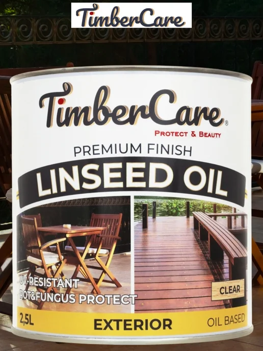 TimberCare Масло льняное для наружных работ. Прозрачное 0,75 л, 750 мл, фото 3