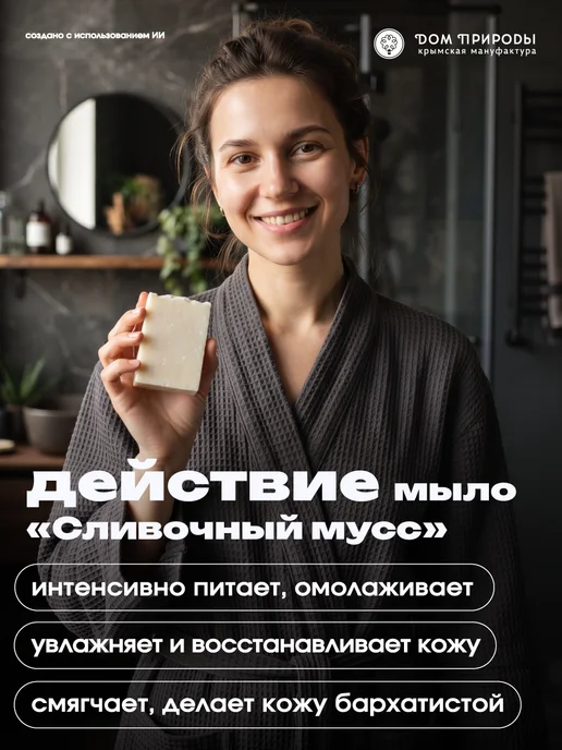Мануфактура Дом природы Набор твердого мыла на козьем молоке, 3 шт, фото 2