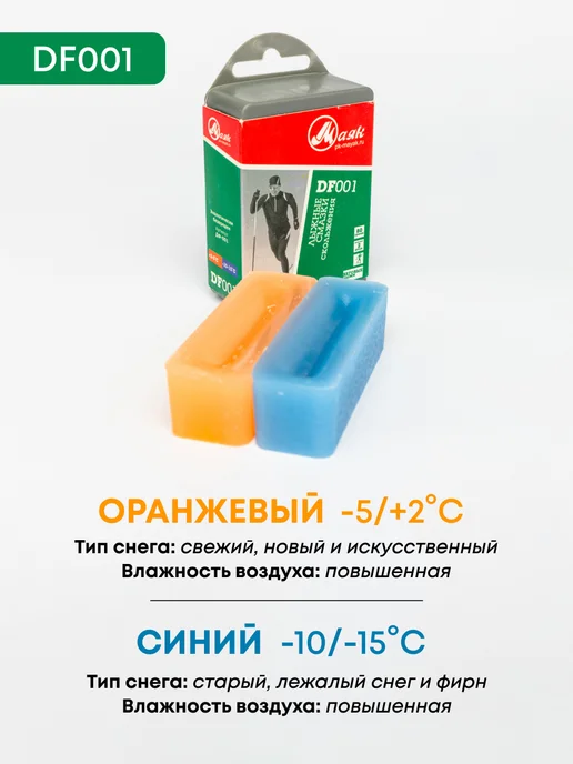 Лыжная фабрика Маяк Комплект парафинов Маяк лыжная смазка от -20 до 2°С, 8 шт, 8 шт, фото 2