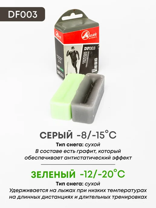 Лыжная фабрика Маяк Комплект парафинов Маяк лыжная смазка от -20 до 2°С, 8 шт, 8 шт, фото 4