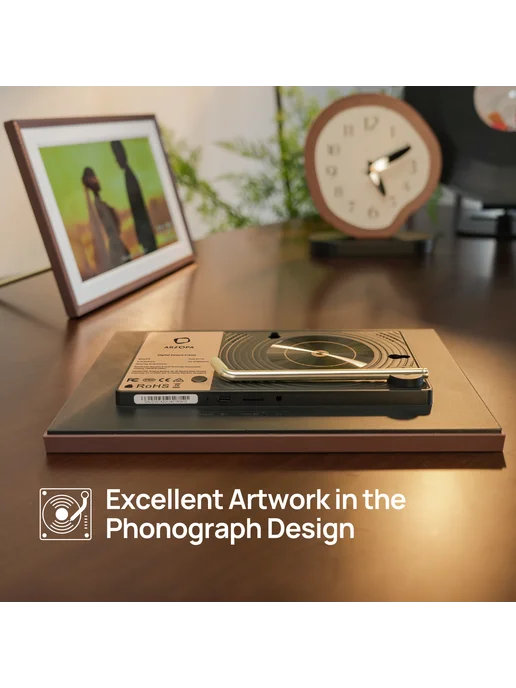 Arzopa 10.1" Цифровая сенсорная фоторамка D10 Brown, коричневый, фото 7