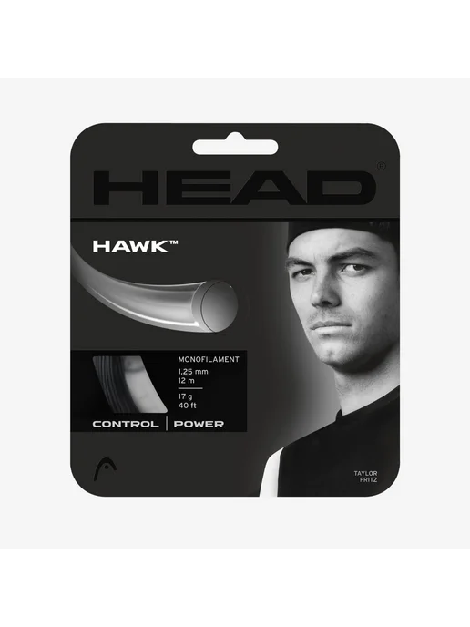 HEAD Струна для тенниса 12m HAWK, White, 1.30, белый, фото 2