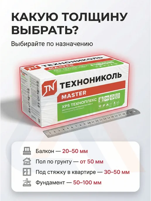 ТехноНИКОЛЬ Утеплитель XPS ТЕХНОПЛЕКС 50 мм 2 уп. 16 плит 10,96 м2, серый, фото 3