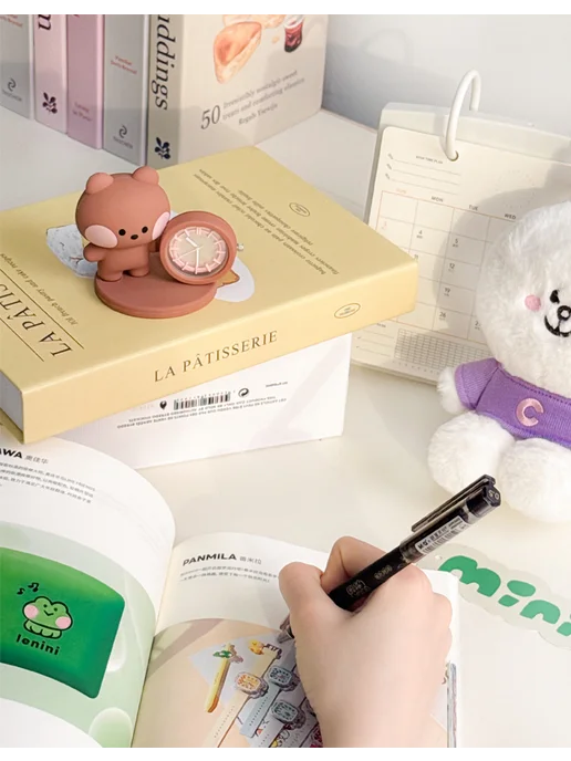 PANMILA Часы детские настольные LINE FRIENDS minini Медвежонок, коричневый, фото 7