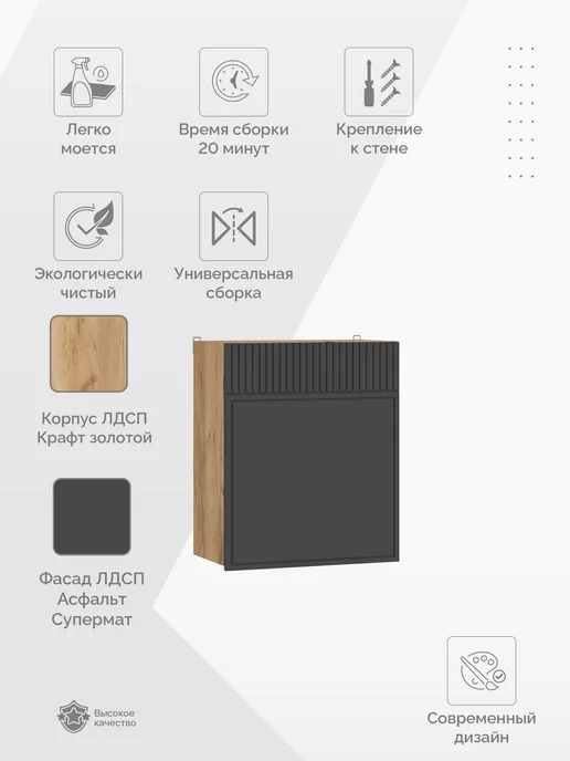 Стендмебель Кухня Оливия модуль верхний 600, зеленый, фото 6
