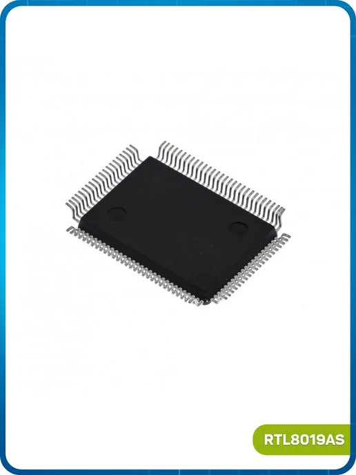 MobiRound Контроллер Ethernet REALTEK RTL8019AS (PQFP-100), вариант, фото 2