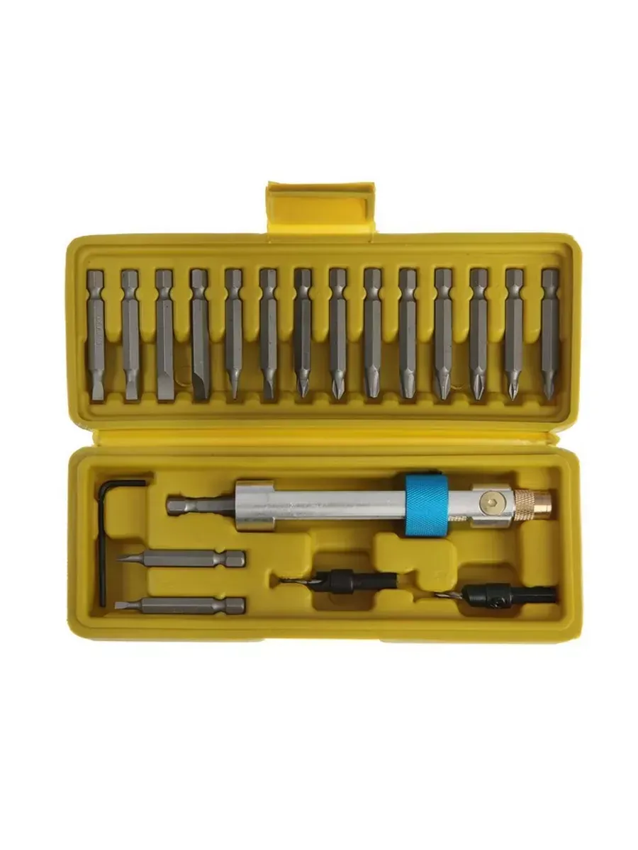 Набор сверла и биты с поворотным адаптером 20 шт