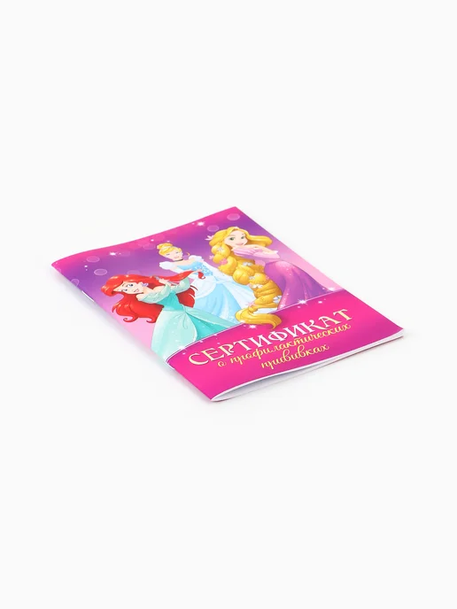 Disney Прививочный сертификат А6 Принцессы, голубой, фото 3
