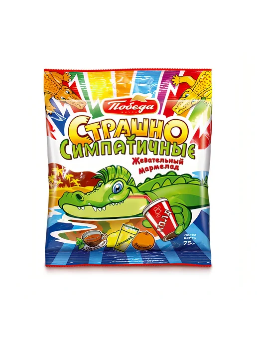 Победа Вкуса Мармелад жевательный "Страшно симпатичные" 75г, 75 г