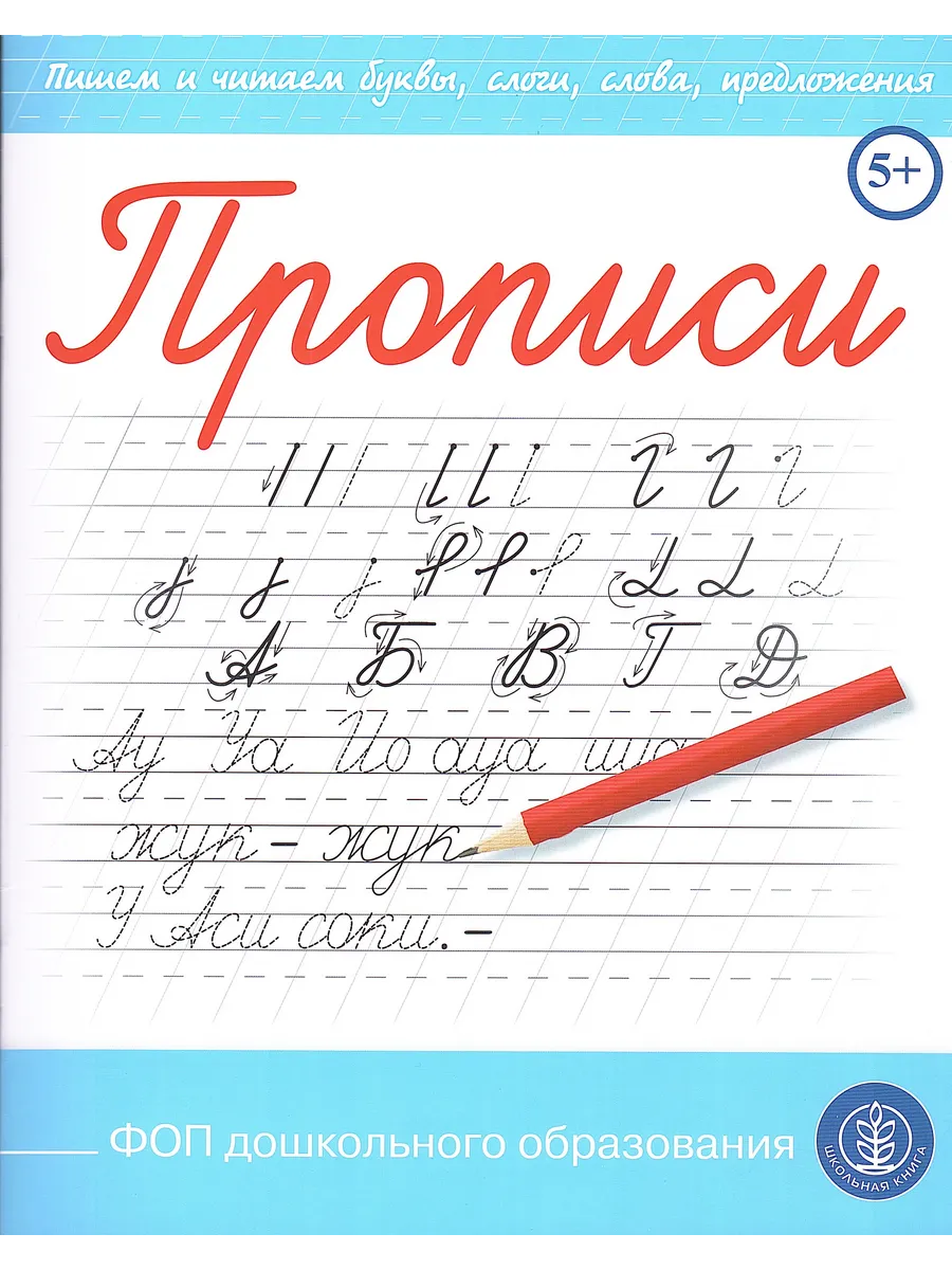Прописи Пишем и читаем буквы, слоги, слова, предложения