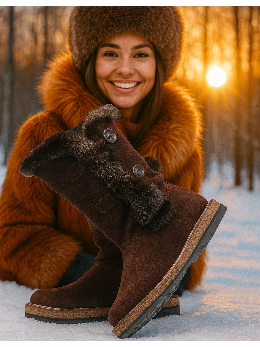 Унты зимние натуральные с мехом