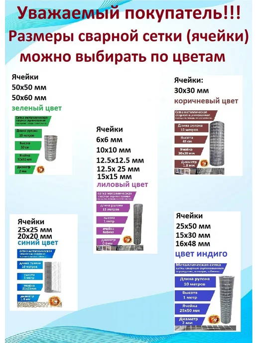 Много сетки 21 сетка сварная яч. 50х60мм. д. 1.4мм (дл.25м) высота 15см, 50x60 мм, фото 5