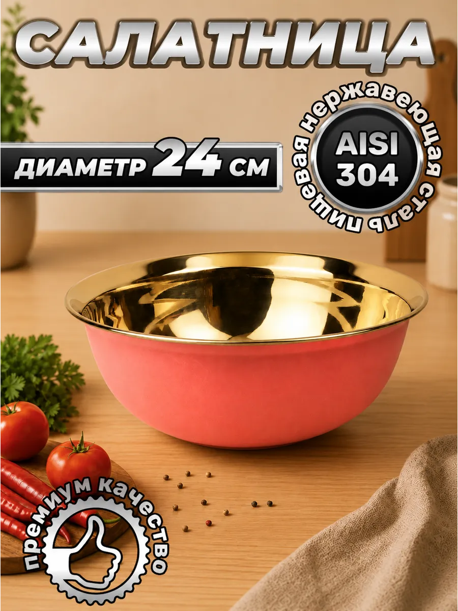 Миска для салата премиального качества 1600мл FP20-7RS.