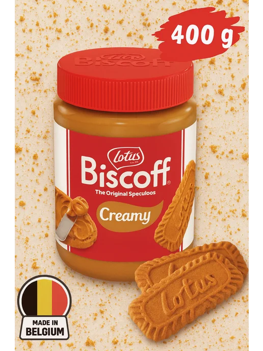 Lotus biscoff Крем-паста из печенья Lotus Cremay 400гр, 400 г