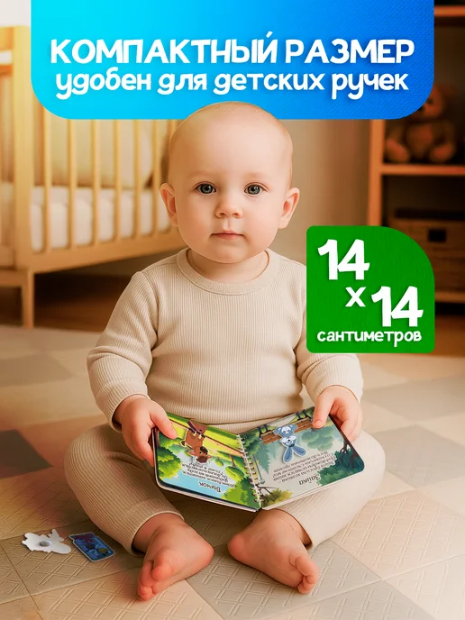 ЧУДОЛИПКИ Развивающая книжка для малышей на липучках, вариант, фото 7