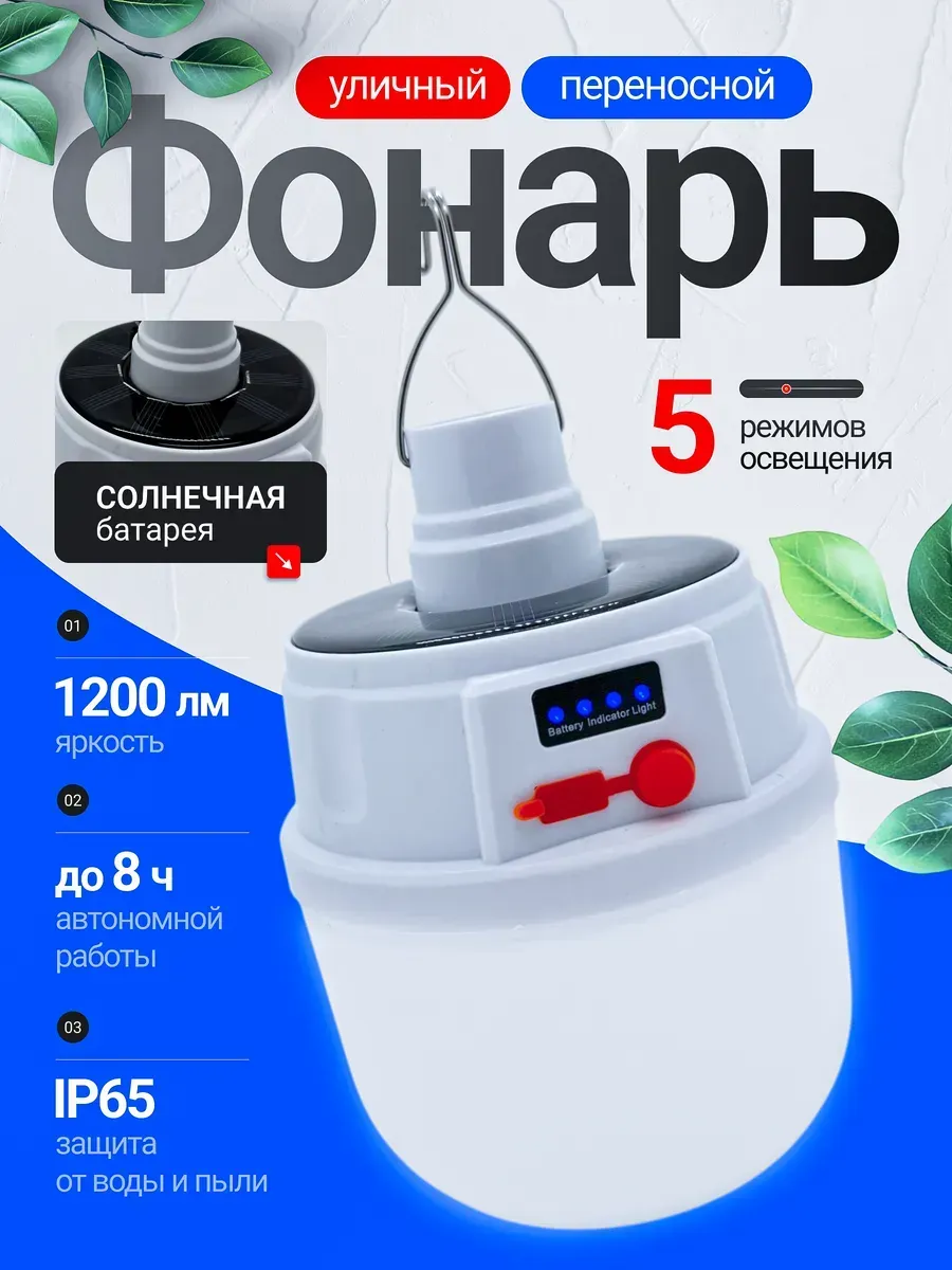 Фонарь кемпинговый подвесной в палатку