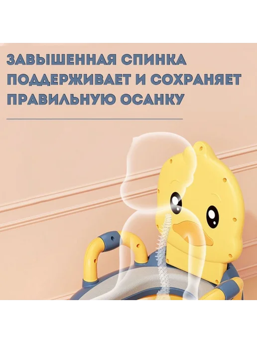 Детский горшок с мягким сиденьем ручкой и крышкой Розовый, розовый, фото 8