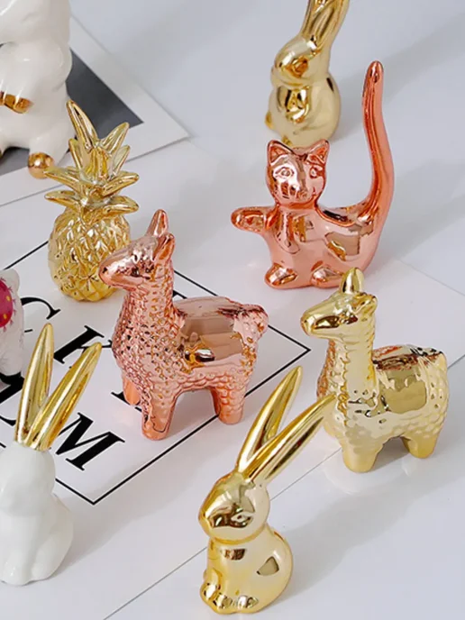 SmirreShop Держатель подставка для колец Кошка розовая, розовый, фото 3