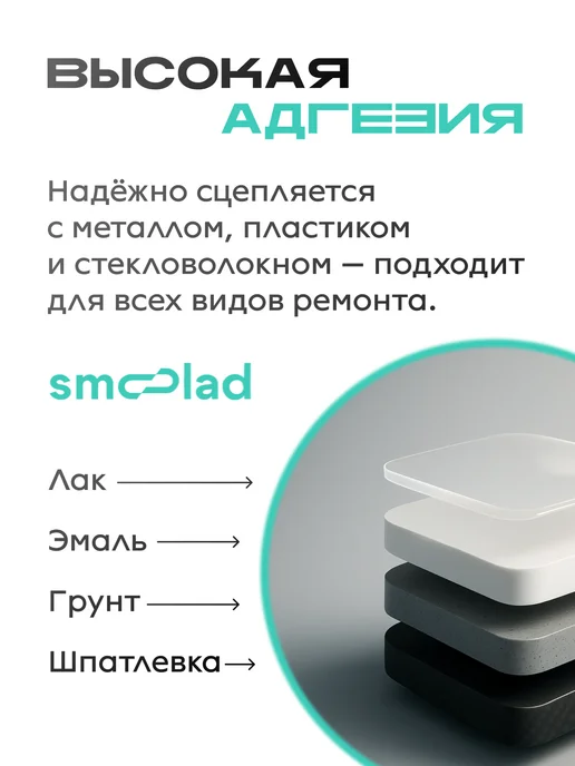 SMOOLAD Шпатлевка автомобильная универсальная мягкая 0,5 кг, 500 г, фото 7