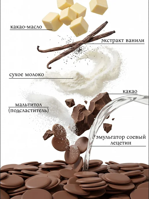 Томер Expert Шоколад молочный кондитерский 5 кг без сахара, 5 кг, фото 5