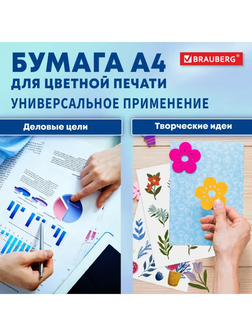Бумага Brauberg A4, 200 г/м², 200 листов, матовая, фото 2