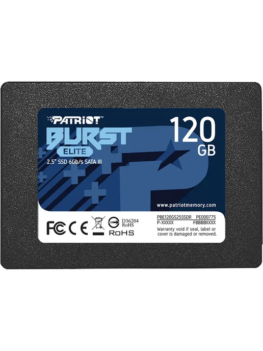 Patriot Memory Накопитель SSD 2.5" PBE120GS25SSDR 120GB, 120 ГБ