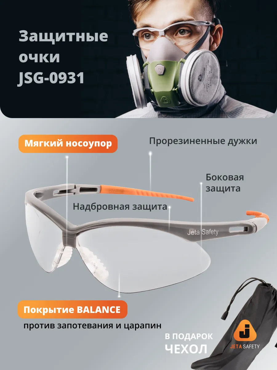 Очки защитные JSG-0931 Neo-Optic с чехлом