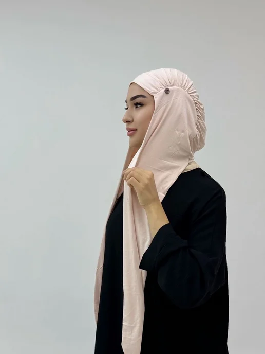 HABIBI Готовый шарф сборка, бежевый, фото 2