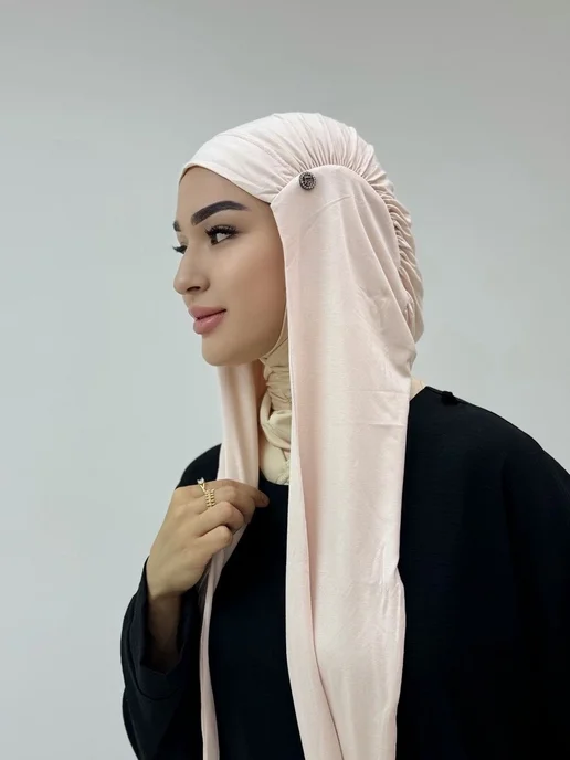 HABIBI Готовый шарф сборка, бежевый, фото 3
